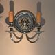 Pair of two-armed silver-plated bronze wall lights from Maison Charles, 1960.
