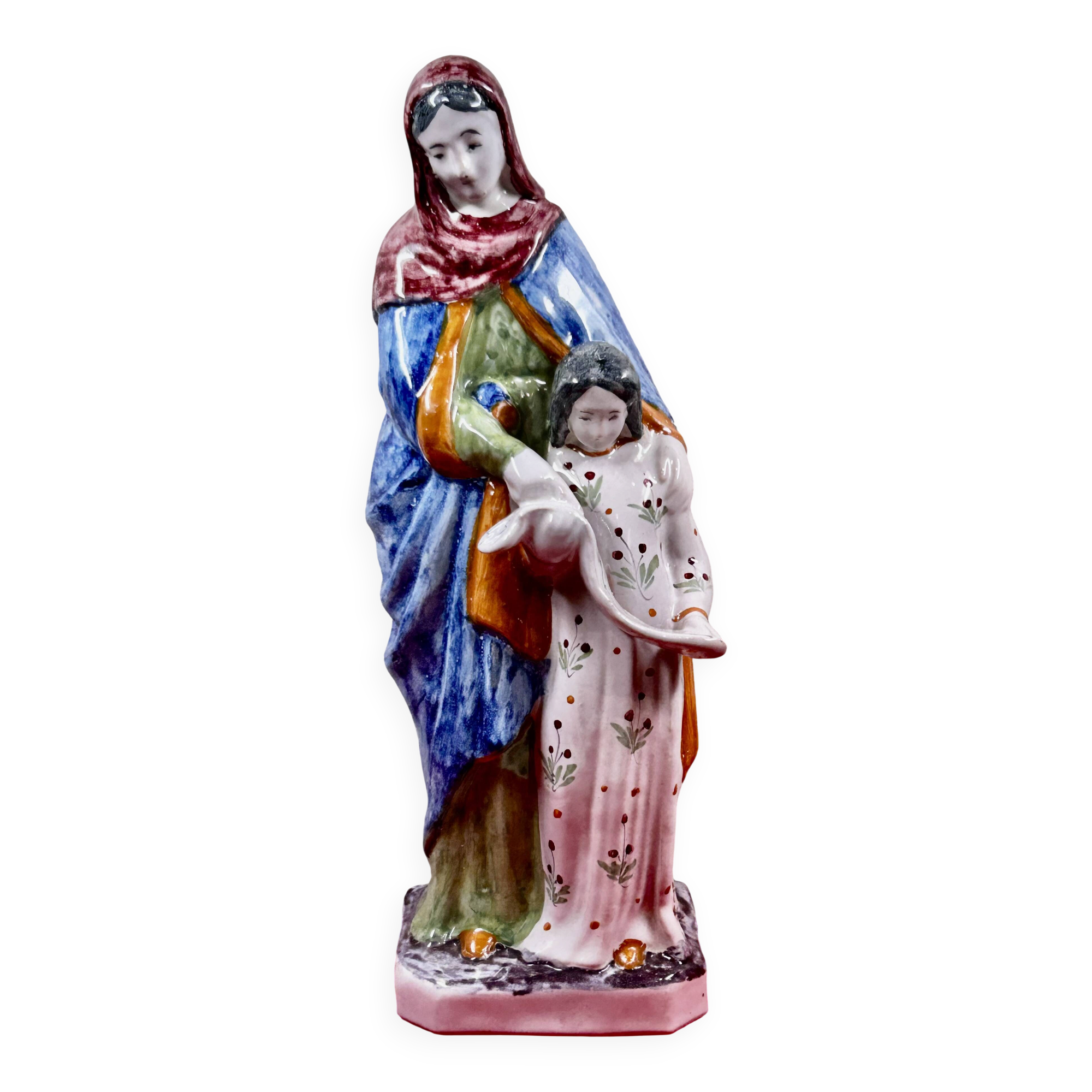 Large statue of Saint Anne Teaching the Virgin Mary to Read Malicorne 38cm