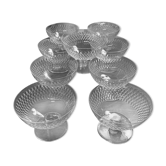 9 glasses of baccarat champagne 20s