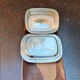 Christofle butter dish model Albi, Complete (3 pieces), Silver-plated Metal and Glass