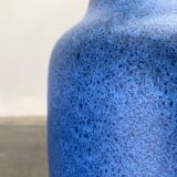 Large blue vase on a German workshop stand from the mid-20th century by Bückeburg Keramik, 1960s.