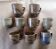 Set of 9 vintage stoneware coffee cups