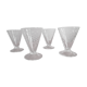 Lot 4 wine glasses conical shape