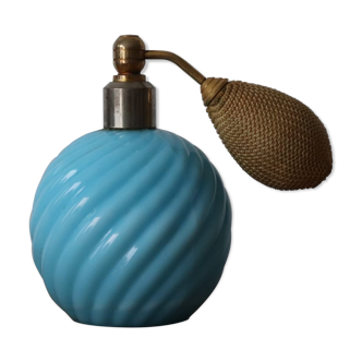 Blue opaline perfume bottle