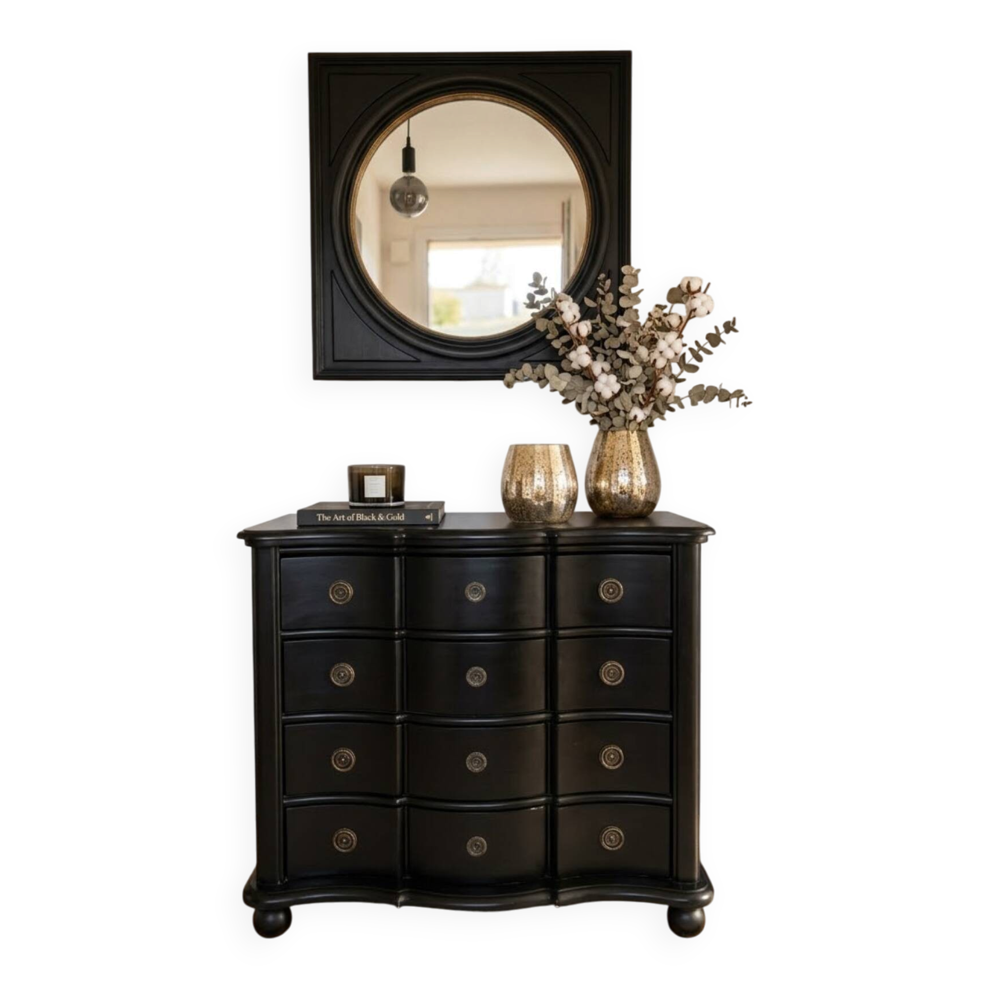 Dresser and its mirror