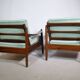 Fauteuils lounge en teck de style Mid-Century, Danemark, lot de 2, années 1960