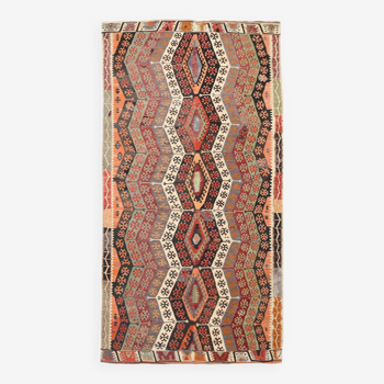 6x12 Kilim Large Area Rug, 185x350Cm