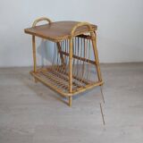 Vinyl storage side table