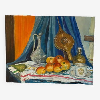 Still life with apples and pears