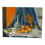 Still life with apples and pear