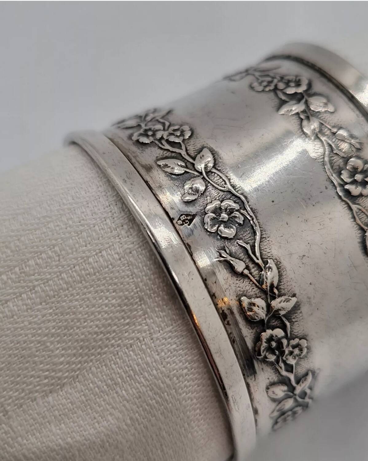 Antique Silver Napkin Ring with Minerva Hallmark
