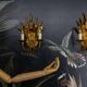Pair of Hollywood Regency Style Gilt Metal Wheat Sheaf Wall Sconces, 1970s
