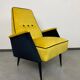 Mid-century design yellow armchairs