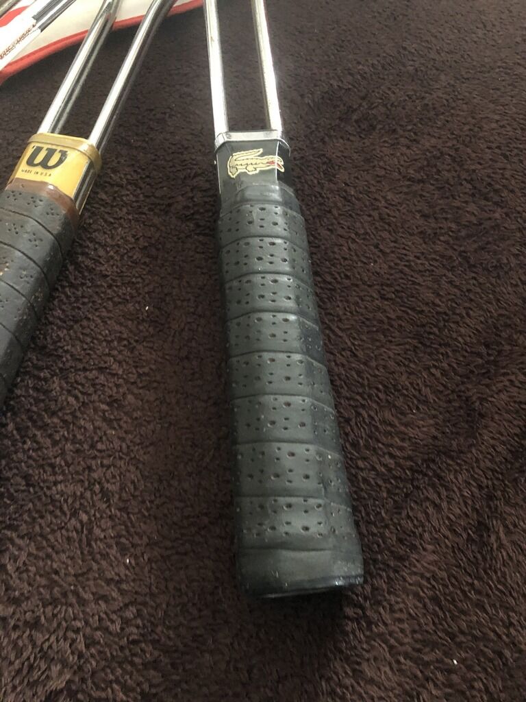 Batch of 4  tennis rackets in vintage alu 80s