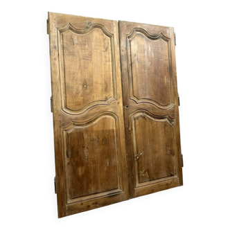 Paire de portes de boiserie époque XVIIIeme en peuplier