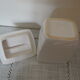 Art deco white ceramic pot