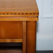 White Genesis Biedermeier Style Bedside Tables by American Hickory, Set of 2