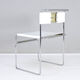 Set of Four Modern Italian White Leather Libellula Chairs by Giovanni Carini 70s