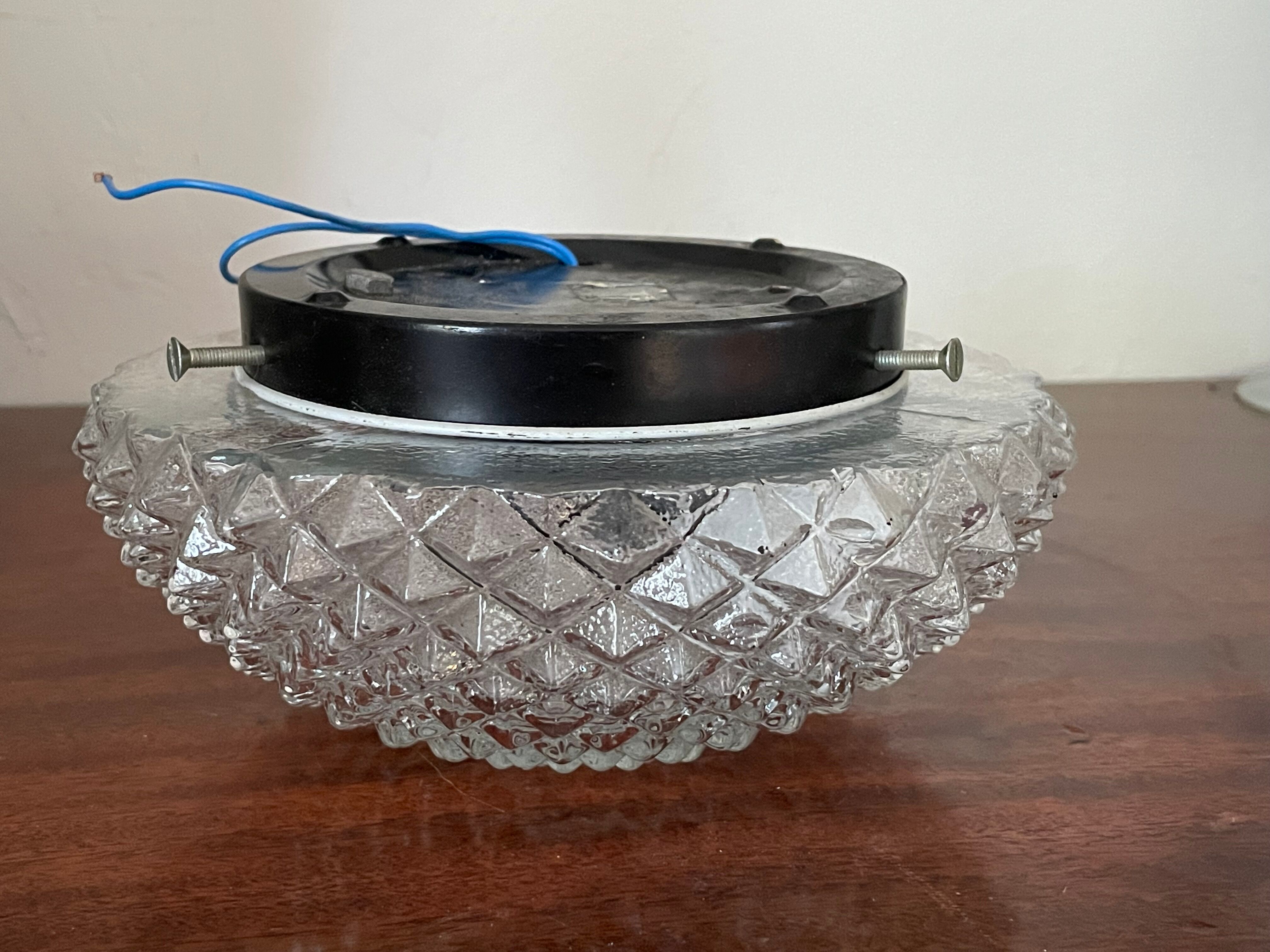 Vintage glass sea urchin ceiling lamp