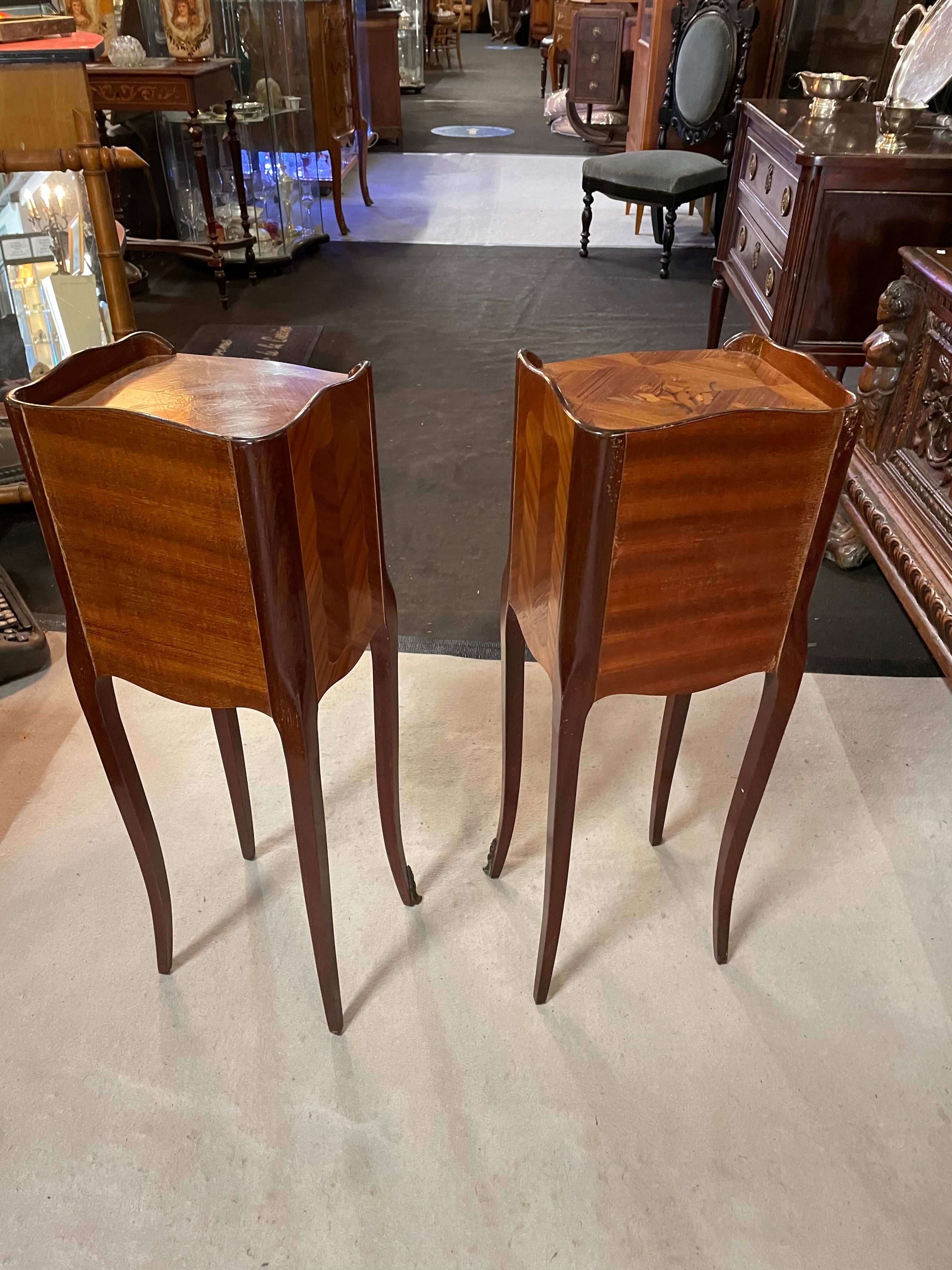Pair of Louis XVI bedside in rosewood