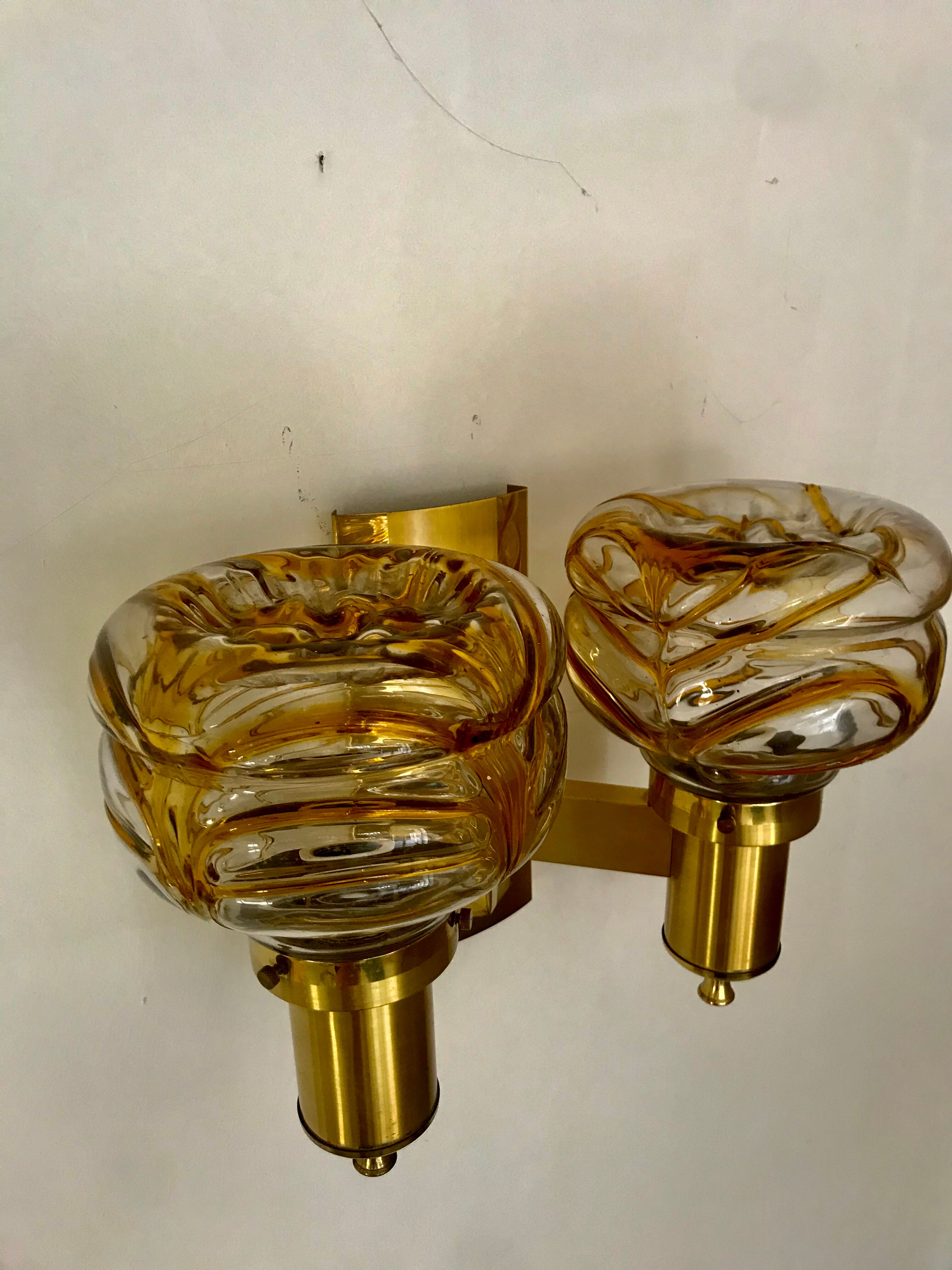 Mazzega sconces pair, period 1960