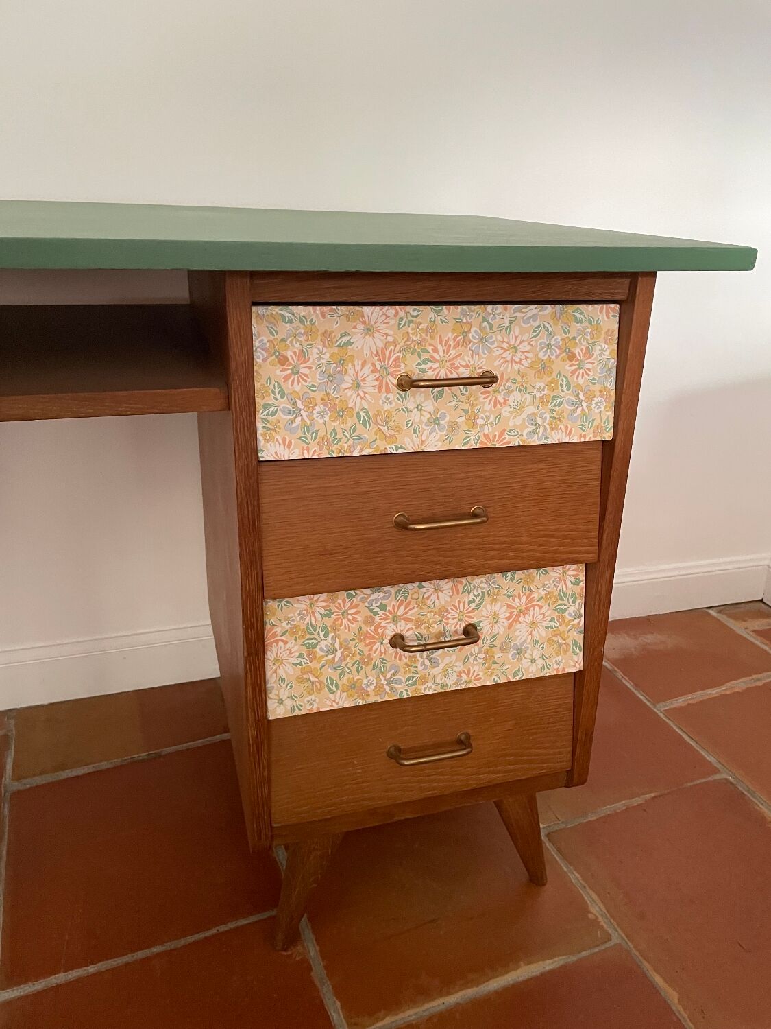 Vintage Scandinavian desk revamped