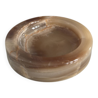 Vide poche rond en onyx poli