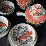 4 assiettes creuses Vallauris