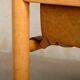 Armchair Wood and cognac colored Saddle Leather, Ibisco Italy 1970s