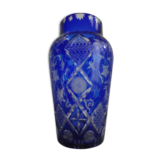 Superb vase 32cm crystal cut Baccarat
