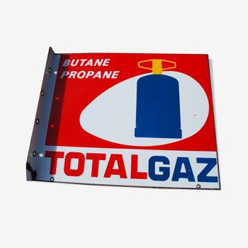 Enamelled plate double-sided totalgaz