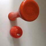 Set of 2 Vintage 1970s orange bud vases