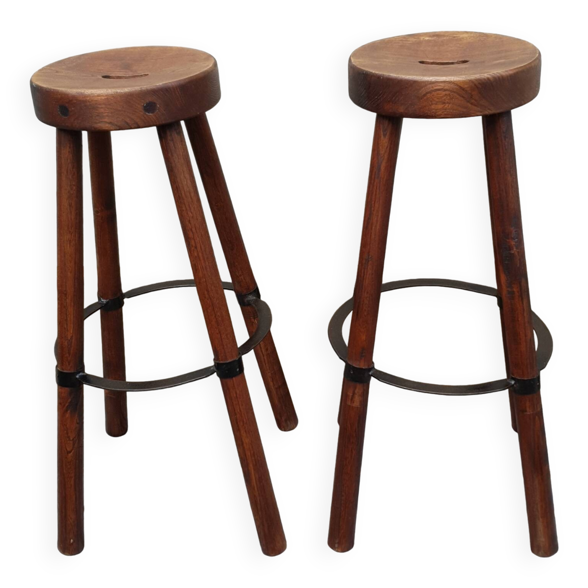 2 Solid wood bar stools