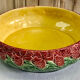 Salad bowl fruit bowl with carnations slurry Sarreguemines XIX