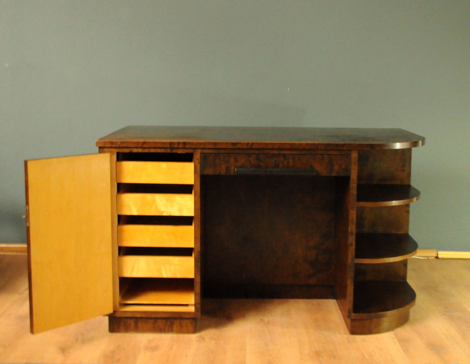 Double sided desk, walnut Denmark 1960