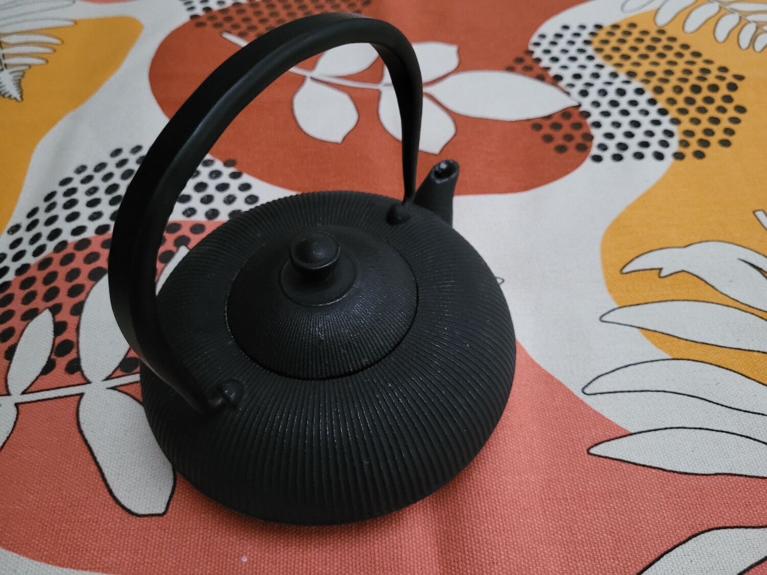 Cast iron teapot