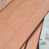 Shelf 1950 to 60 string wood veneer with rod on the edge of the shelf h60x17x50