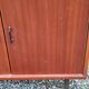 Pair of vintage mahogany sideboards with square metal legs from the 60s