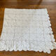 White vintage crochet bedspread