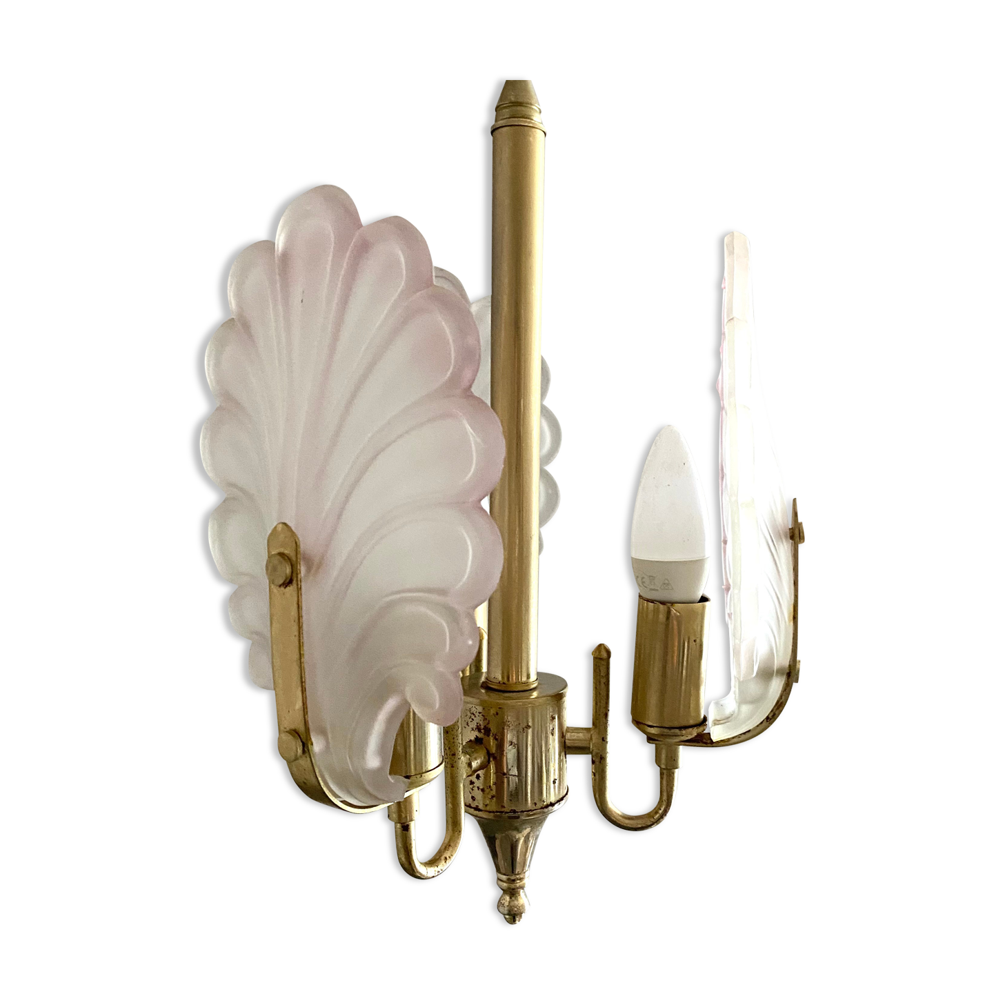 Vintage polished glass pendant lamp