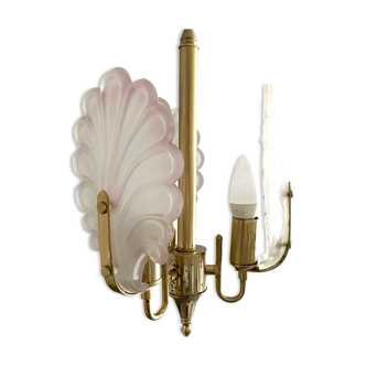 Vintage polished glass pendant lamp