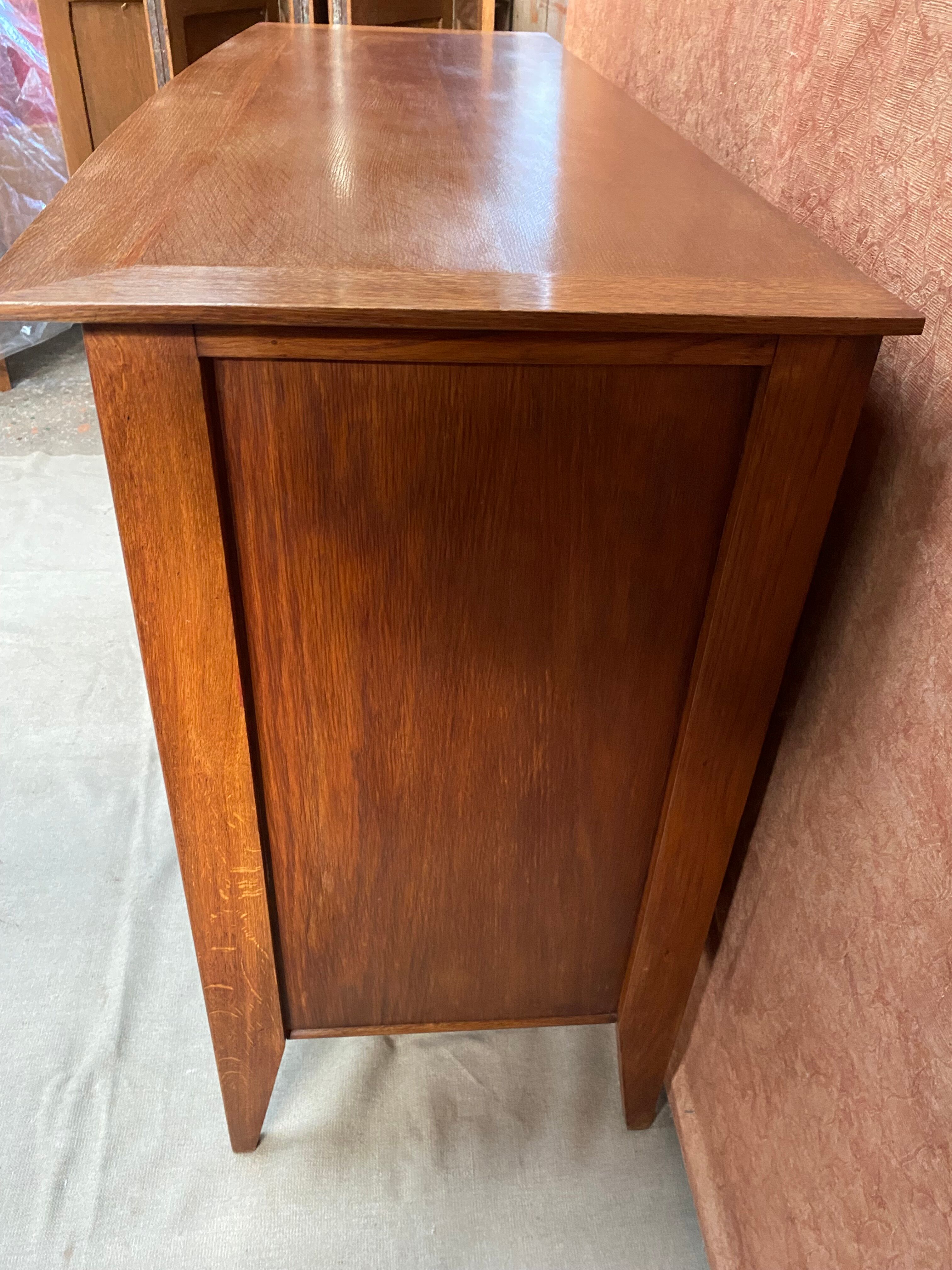 Low sideboard with two sliding doors, vintage 1950