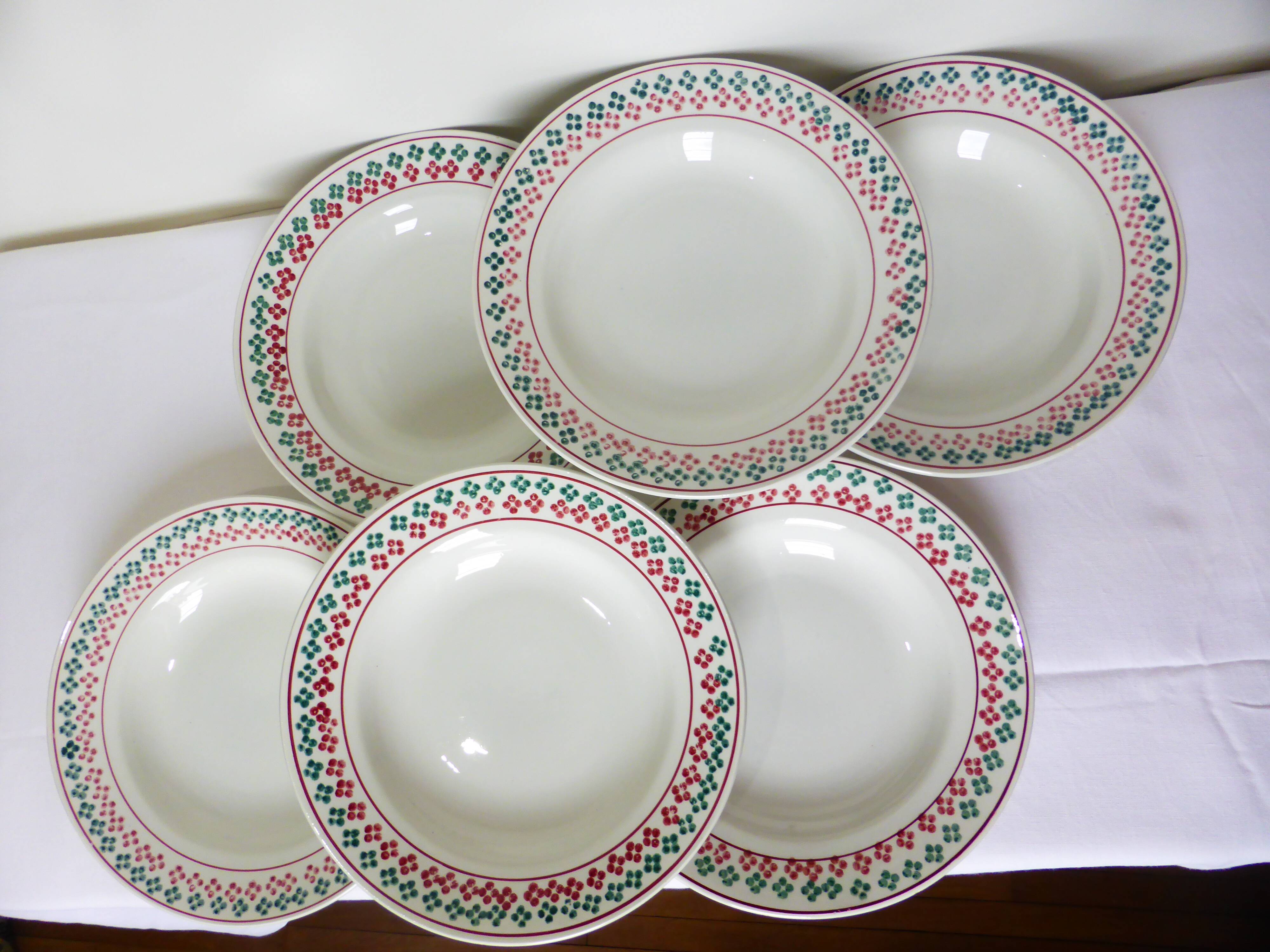 6 vintage soup plates from Céranord St Amand 220505