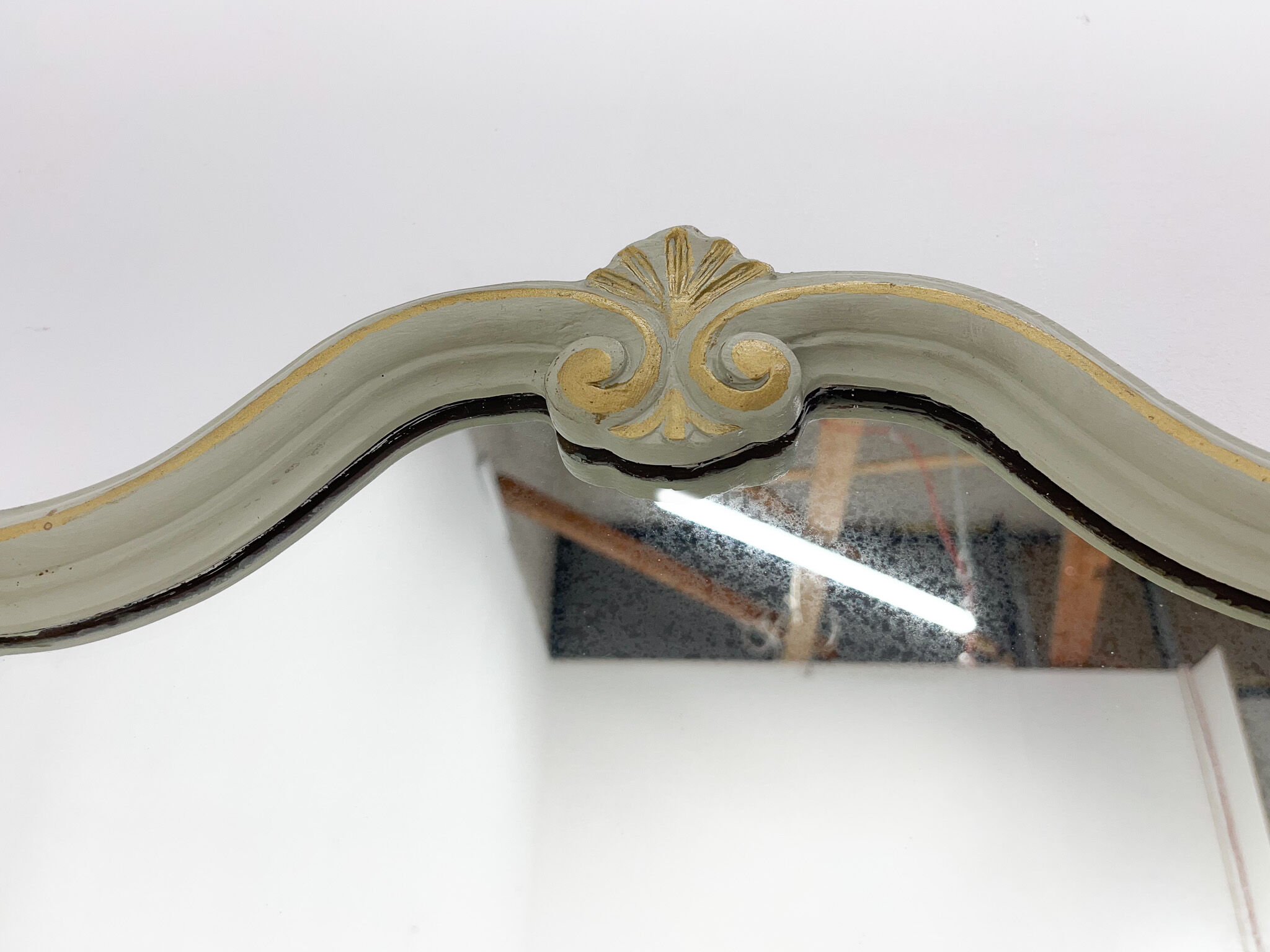 Vintage French Wooden Mirror, 1970's