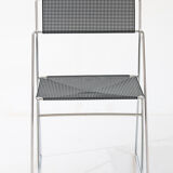 Vintage X-Line chair in enamelled and chromed metal by N.J. Haugesen for Bent Krogh