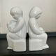 Pair of vintage ceramic bookends 70s-80s