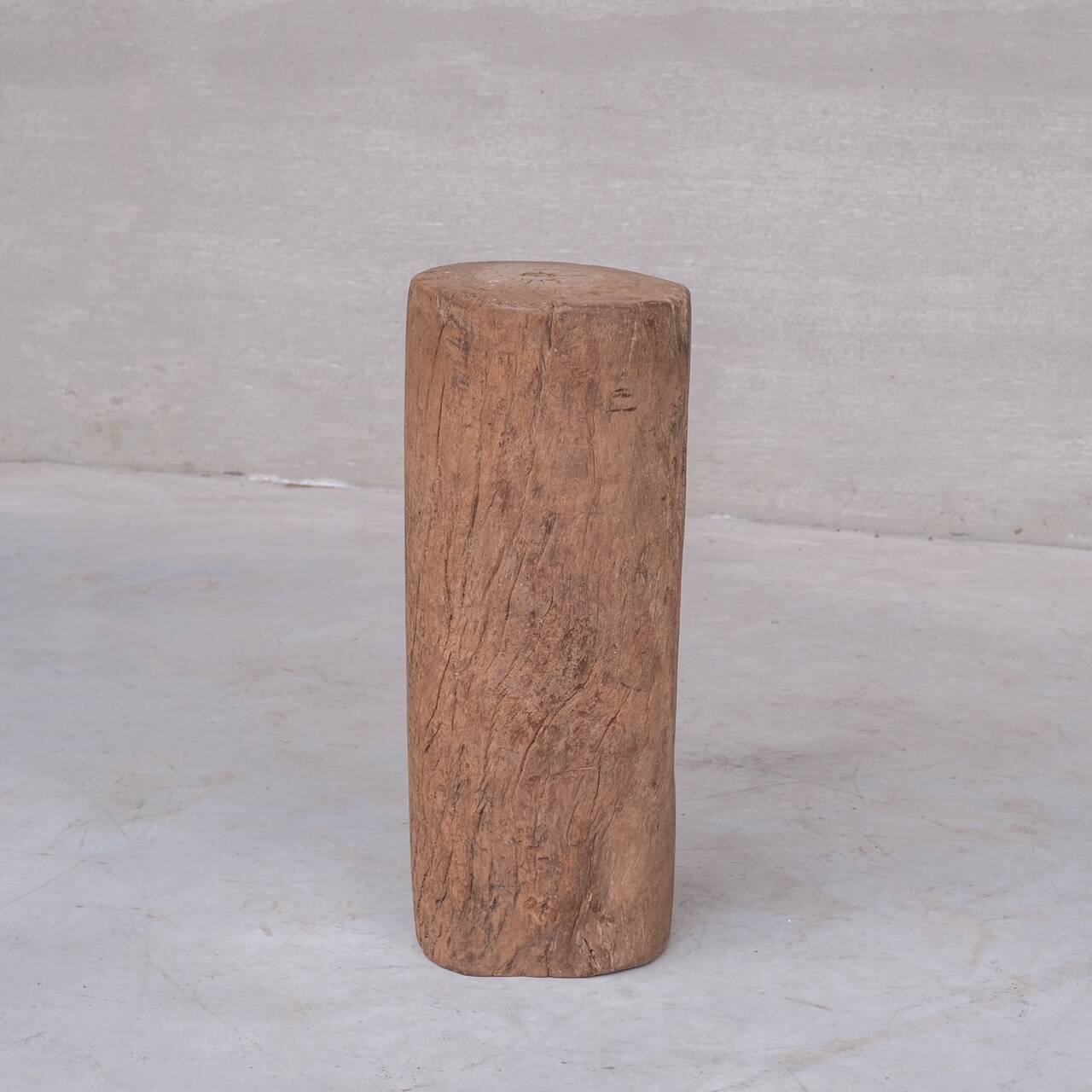Antique Wooden Tree Trunk Pedestal