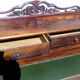 Bureau de dame ancien en acajou et cuir