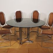 Dining room table and 6 chairs by Alessandro Alpizzi, 1970s, Set of 7