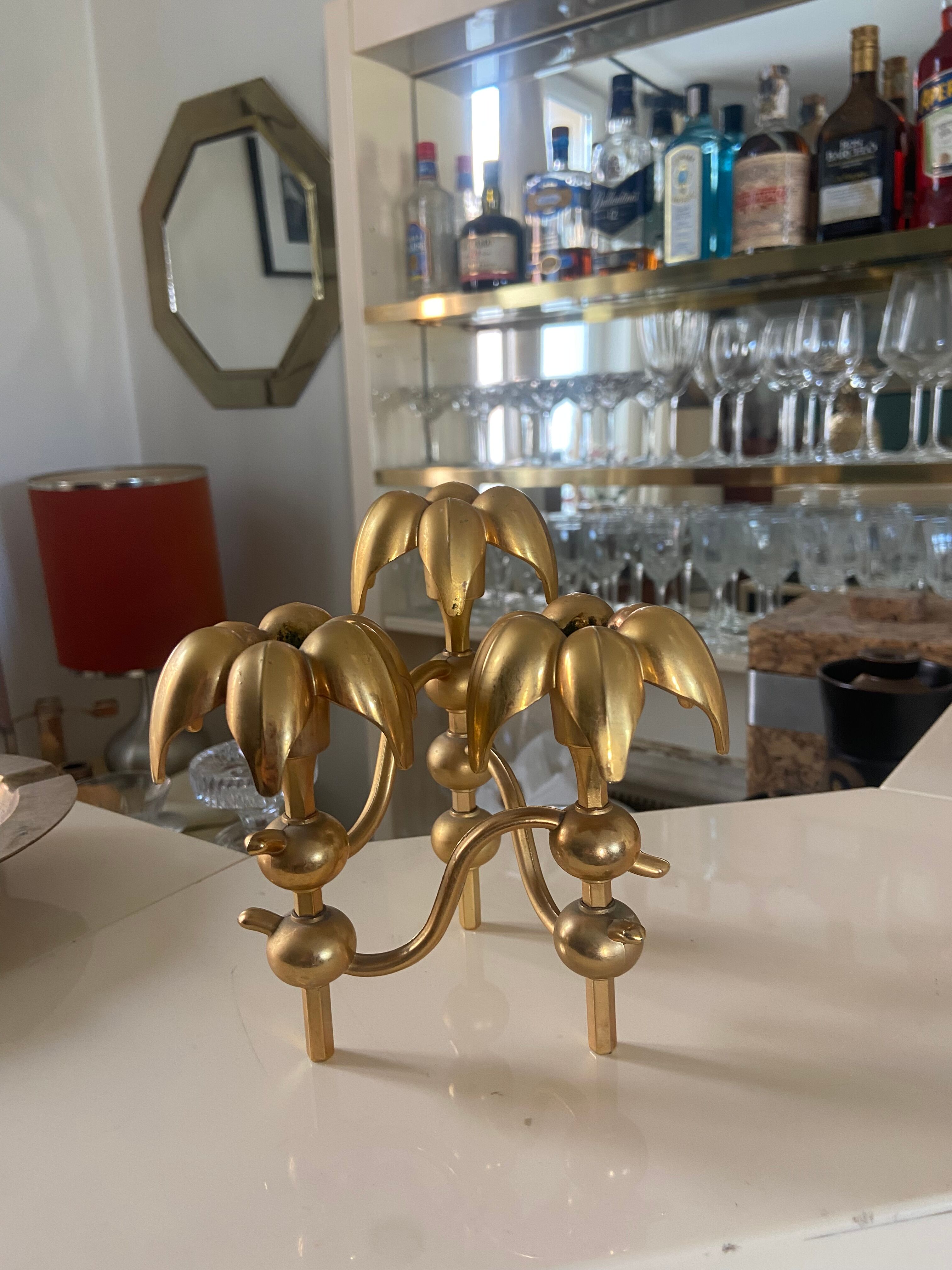 Vintage gilded bronze chandelier